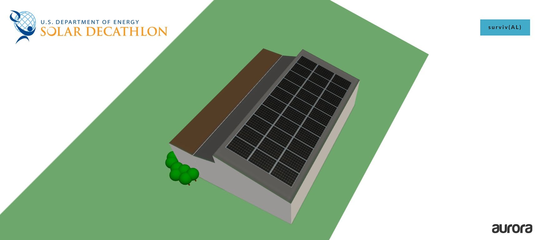 a model of the surviva(AL) Solar Decathlon 2017 house by Team Alabama, created in Aurora