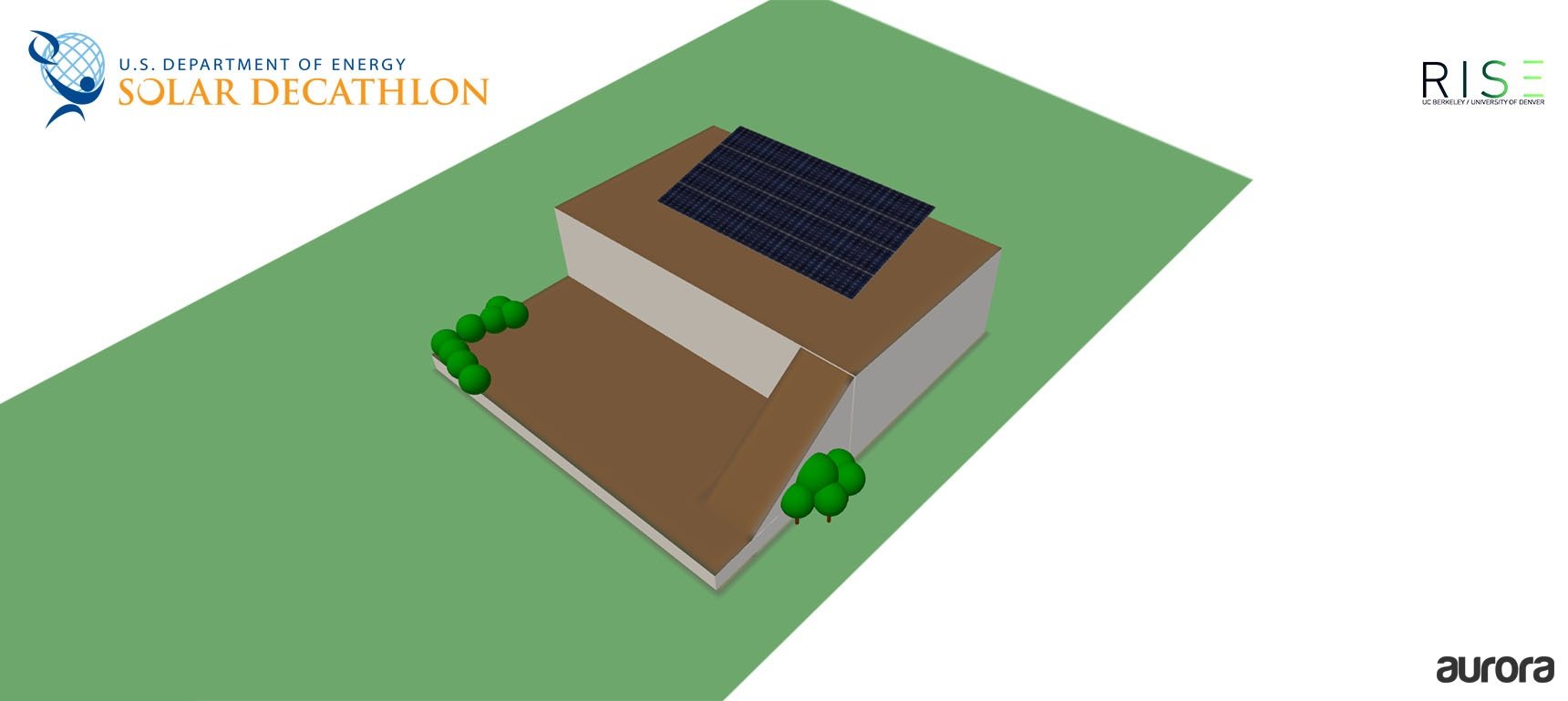 a model of the RISE Solar Decathlon 2017 House by UC Berkeley and the University of Denver, created in Aurora