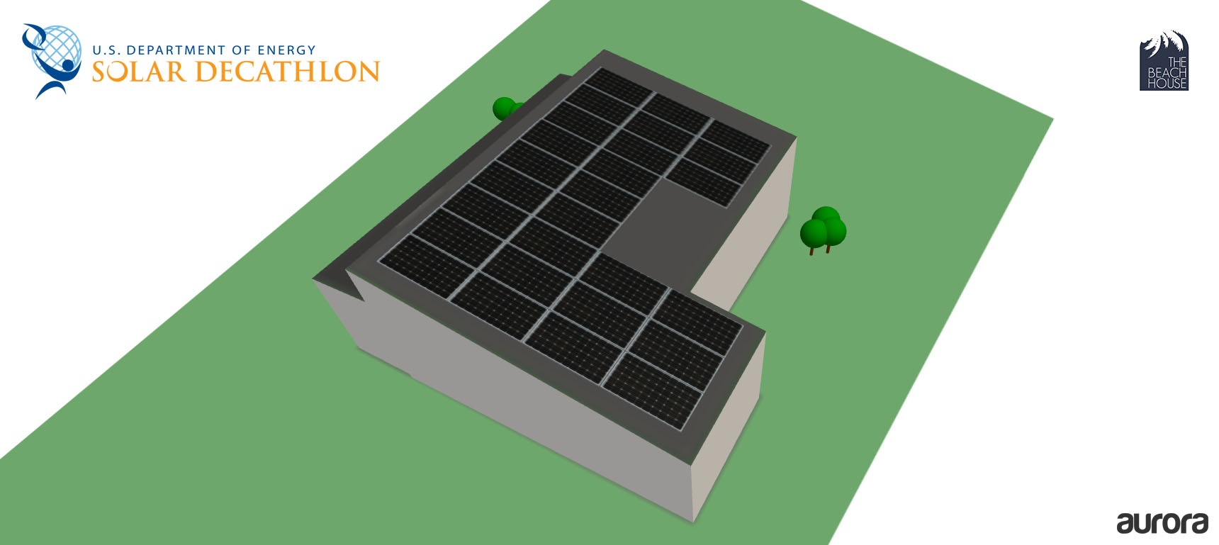 a model of the Solar Decathlon 2017 BEACH House by Team Daytona, created in Aurora