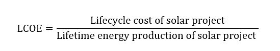 LCOE equation