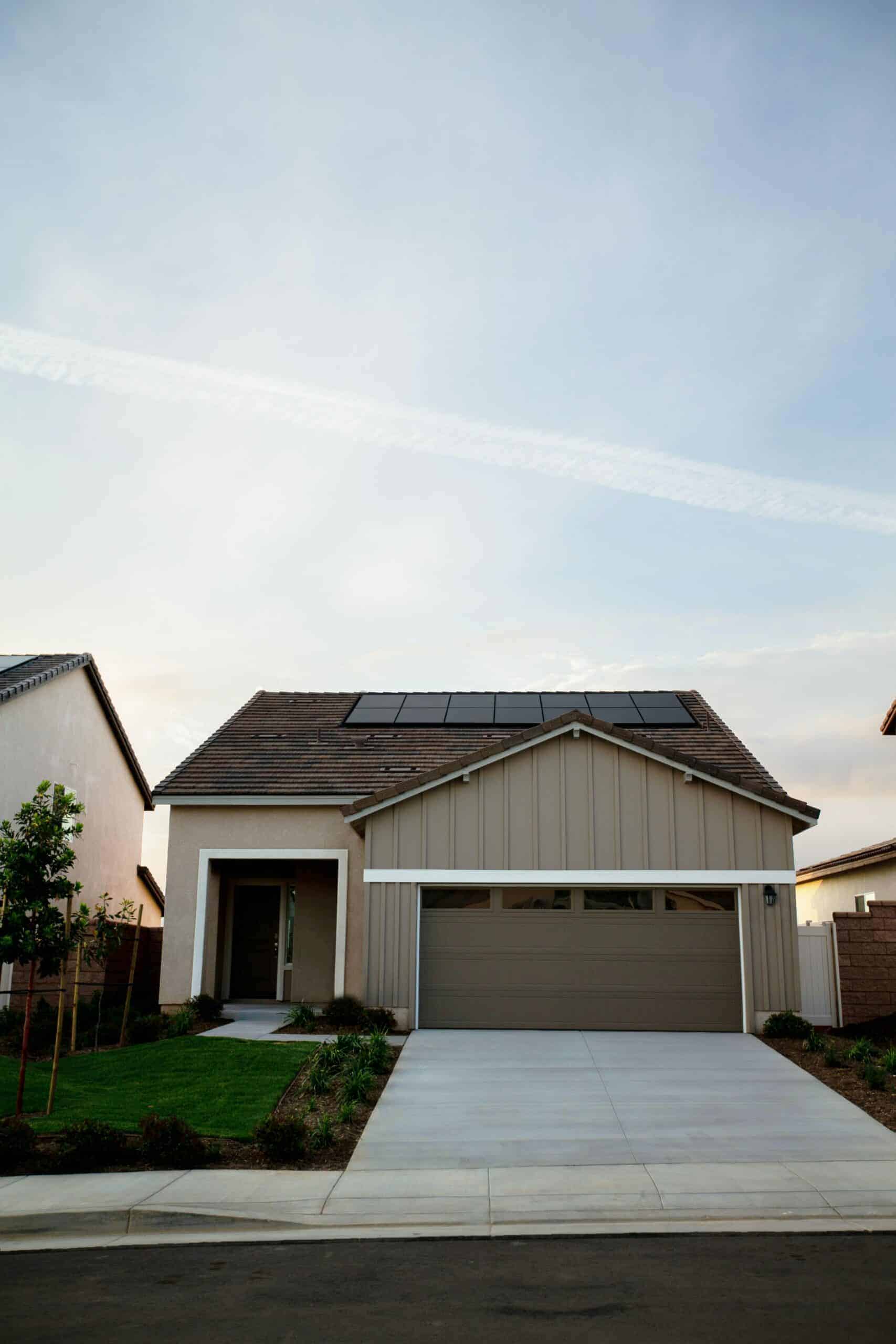 home with solar panels