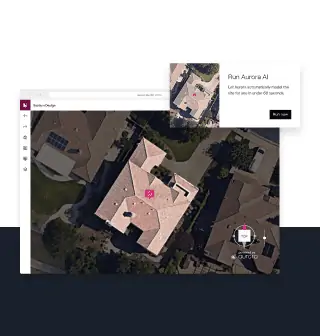 Digital map of a residential area with a focus on one house marked in pink